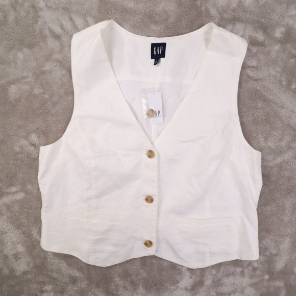GAP Jackets & Blazers - GAP White Women's Vest